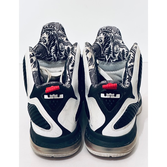 Nike LeBron 9 Basketball Shoes Men's Size 12 Black White Red 469764 101 - Picture 3 of 16